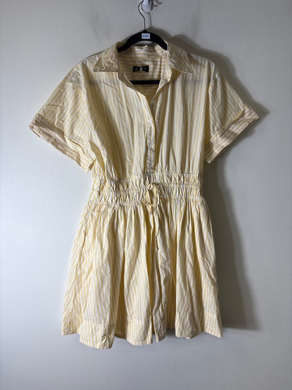 J. Crew Yellow Stripe Cotton Summer Dress Sz 10